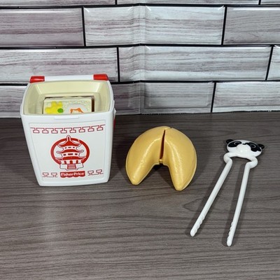 Fisher Price Fun Food Servin Surprises Chinese Takeout Chop Stick Fortune Cookie