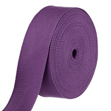 Cotton Webbing 2 Inch 11 Yard Polyester Cotton Webbing Strap, Purple