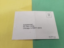 Konami gameboy registration card Insert Kon-d...