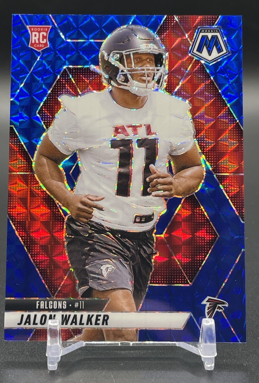 2025 Panini Mosaic Football #377 Jalon Walker Mosaic Blue 99/99