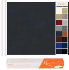 ILOFRI Velvet Fabric Tape Dark Gray Self Adhesive 16" x 60" Long Roll Patches