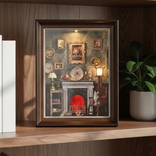 DIY Miniatur N&auml;hstudio I and M Rahmen detailreiches Design Puppenhaus N&auml;hstube