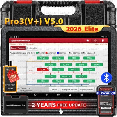 LAUNCH X431 PRO3S+ V5.0 Elite V+5.0 Bidirectional Diagnostic Scanner Key Coding