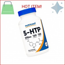Nutricost 5-HTP 200mg, 120 Vegetarian Capsules 5-Hydroxytryptophan - Non-GMO 