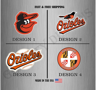 #ad BALTIMORE ORIOLES BASEBALL MLB LOGO VINYL STICKER DECAL CAR TRUCK WATER RESIST $4.14
