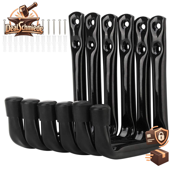 J-Haken Wandhalterung 6 StüCk Stahl 12Cm X 10Cm Robust AufhäNgungssystem-image