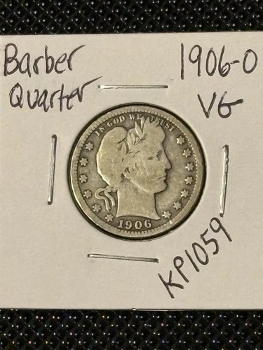 1906-O Barber Quarter  VG