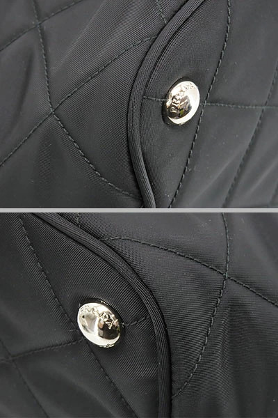 Prada Tessuto Impuntu 2Way Quilted Chain Shoulder Tote Bag Black Nylon 1BG740 image 6