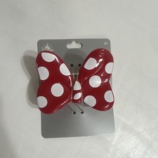Disney Parks Minnie Mouse Red Bow Polka Dot Hair Clip