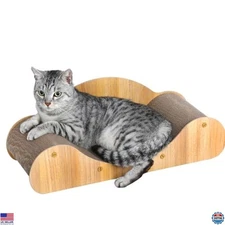 FluffyDream Cat Scratcher Cardboard Infinity Curved Bed Furniture Protector
