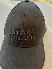 Baseball Cap Stage Pilot Black Embroidery on Black Hat Classics Yupoong