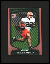 2009 James Davis Rookie Card Bowman Chrome #163 Bronze Bordered /225 Browns. rookie card picture