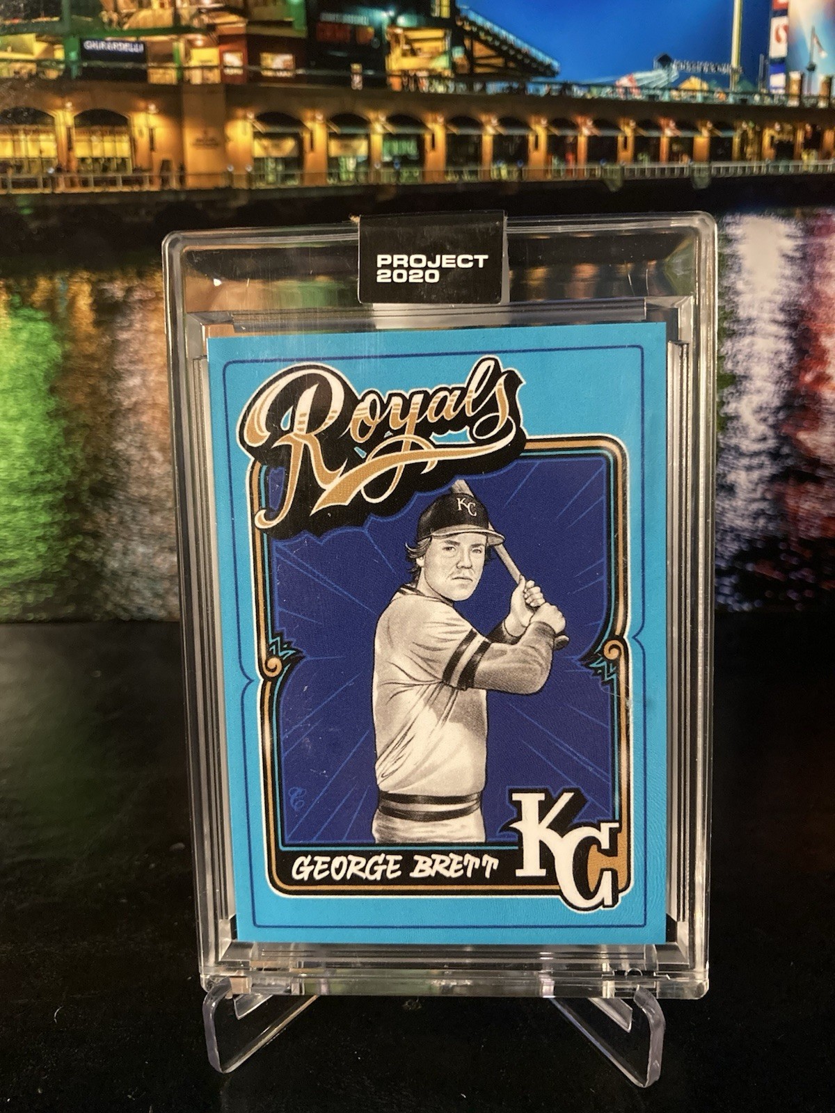 Topps Project 2020 Card 43 1975 George Brett by Mister Cartoon KC Royals