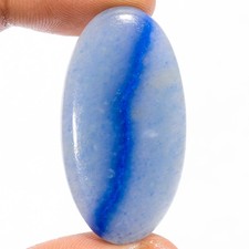 Natural Blue Aventurine Oval Cabochon Loose Gemstone 36 Ct. 38X20X5 mm X-18098