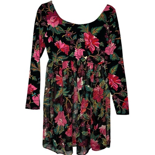 Betsey Johnson, Betsey Johnson Vintage 80's Punk Label Floral Tunic Top / Dress