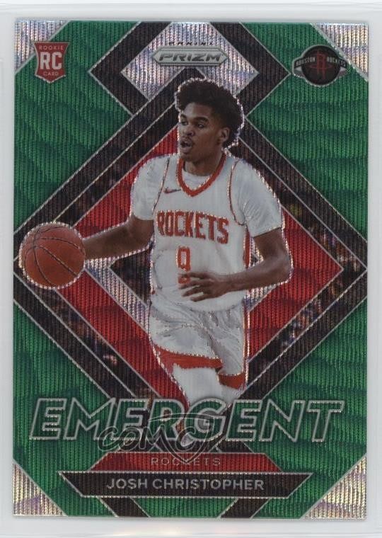 2021-22 Panini Prizm Emergent Green Wave Prizm Josh Christopher #24 01gp