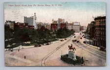 Antique NEW YORK Postcard Union Square North Morton House 1909