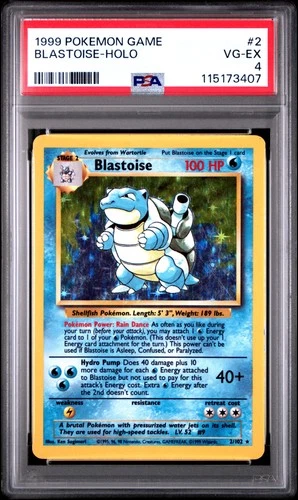 1999 Pokemon Base Set 2 Blastoise Holo PSA 4