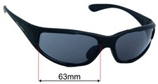 SFx Replacement Sunglass Lenses fits Bolle Turbulence - 63mm Wide
