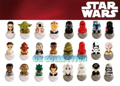 Rare Set n°24 Mini Plastic Figures Star Wars Rollinz 2018 by Esselunga Italian
