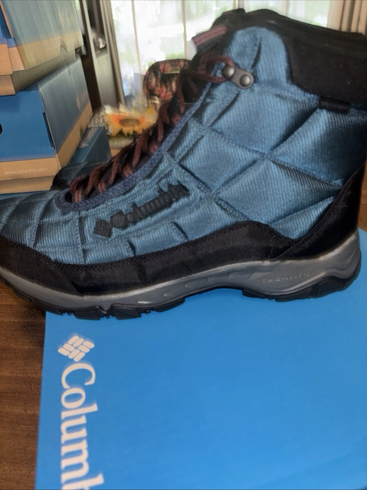 Columbia Men's Firecamp Navy Camp Hike Outdoor Boots Blue 15 WIDE BI1766-403,New