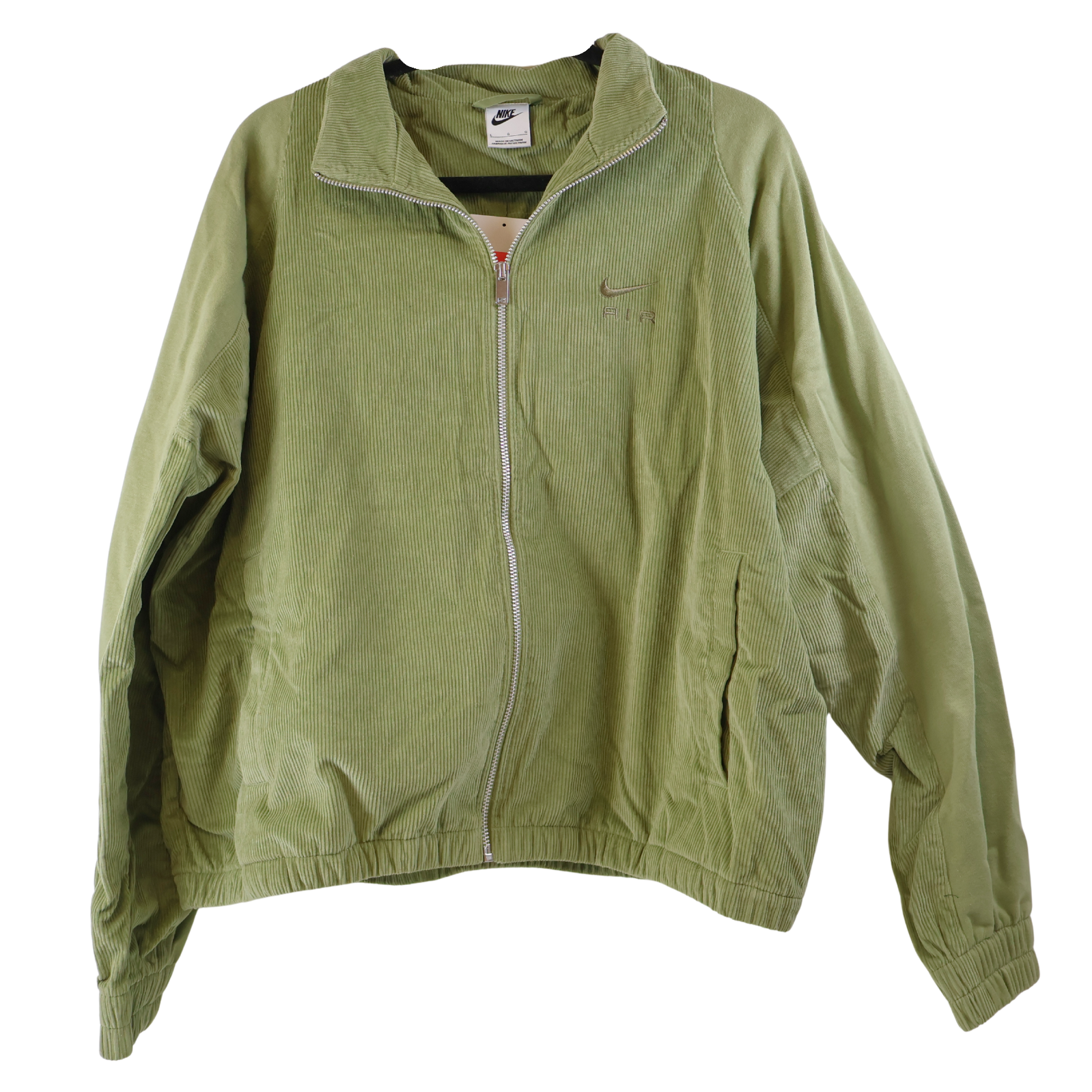 SACAI X NIKE ?NUOVA giacca Nike Air donna in velluto a coste con zip intera DQ6928 334 verde taglia L?