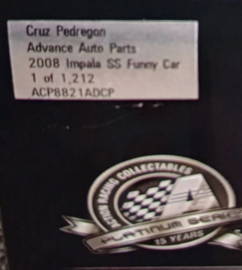 (VHTF) 1.24scale NHRA Pedregon Advanced Auto Part 08 Impala SS FunnyCar MIB(Read - Image 4 of 4