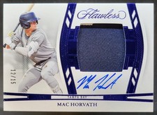 2024 Panini Flawless Mac Horvath Draft Patch Auto Horizontal Sapphire /15 BH5