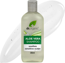 Dr Organic Aloe Vera Shampoo, Soothing, All Hair Types, Natural, Vegan, Cruelty-