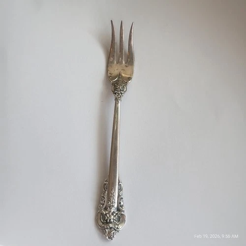 Wallace Grande Baroque 5 1/2" Sterling Silver Cocktail Fork 23 grams  . 8oz