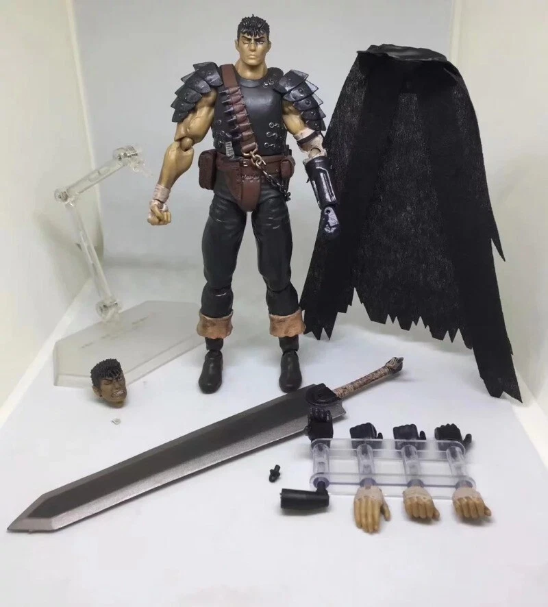 Guts Berserk Espadachín Negro PVC Modelo Juguete Con Caja Figma 359 Figura de Acción Regalo Foto 2 de 4