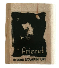 Stampin Up Friend Rubber Mounted Stamp Friendship Crafts Art Looks Like Spring