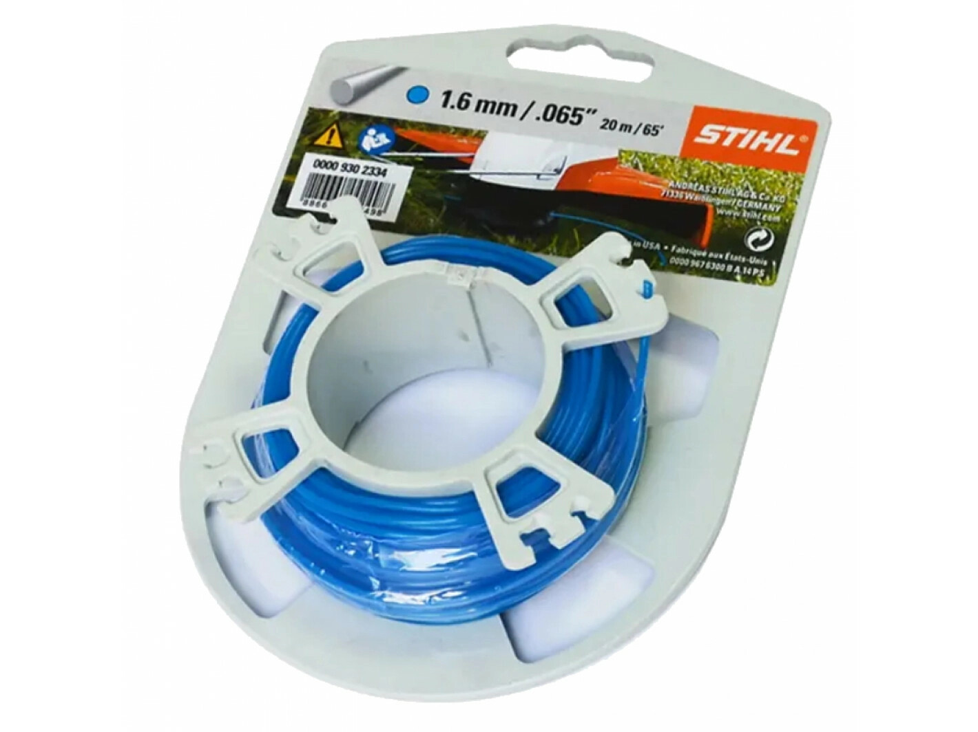 Genuine STIHL Grass Trimmer Line Round Blue Section 1.6mm x 19m  0000 930 2334