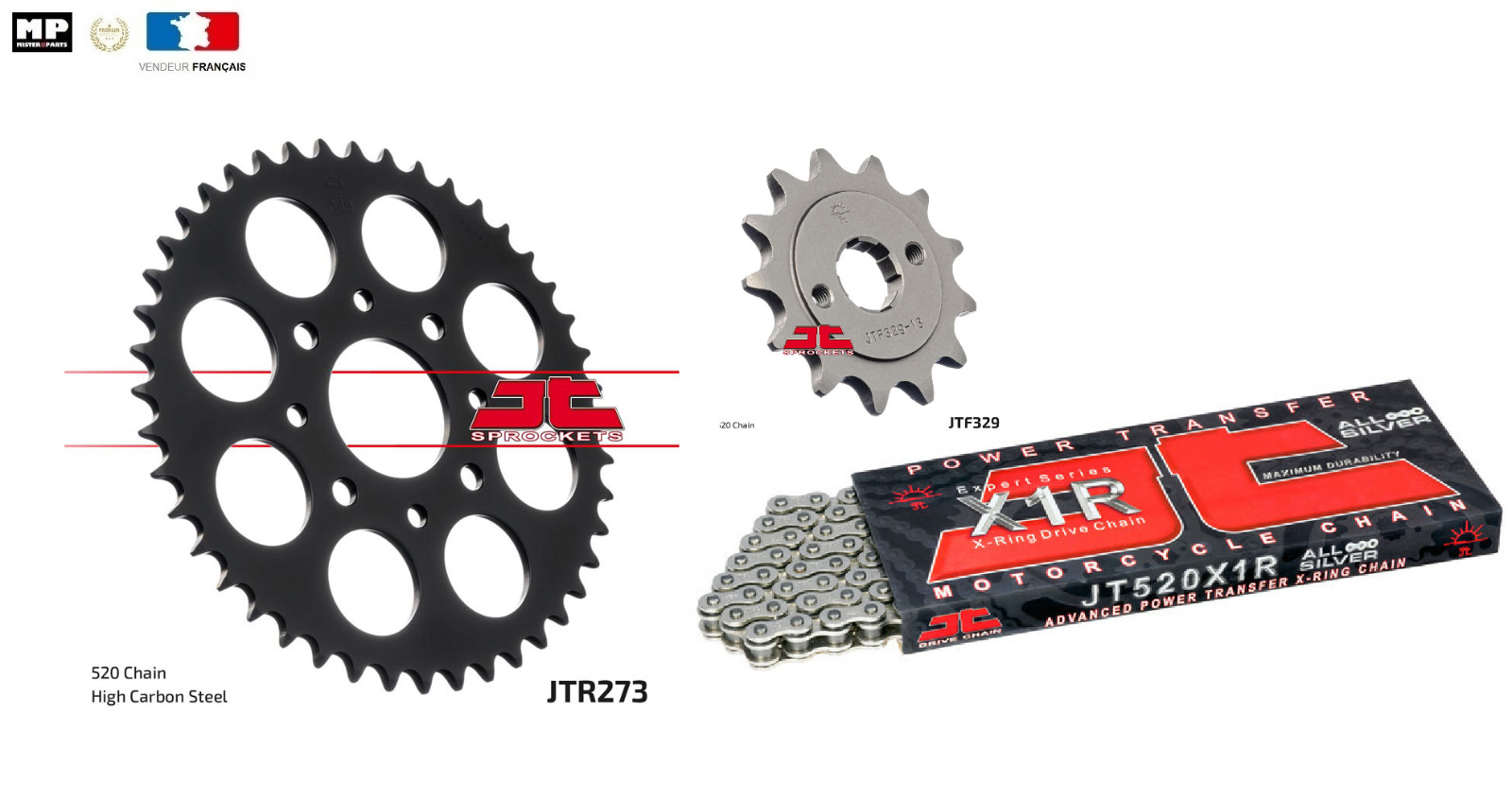Éliminez les vibrations de transmission : Kit chaine 520 Honda CA125 Rebel