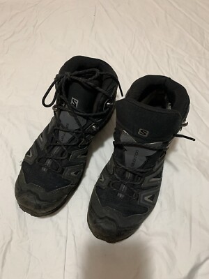 Salomon Men's X Ultra 3 Mid GTX Black Hiking Boots, Gore-Tex, Size 10 #171383