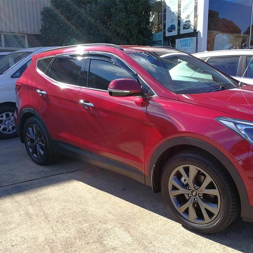 Weather Shields Weathershields with Chrome Trims for Hyundai Santa Fe 2012-2018 - image 2 of 4