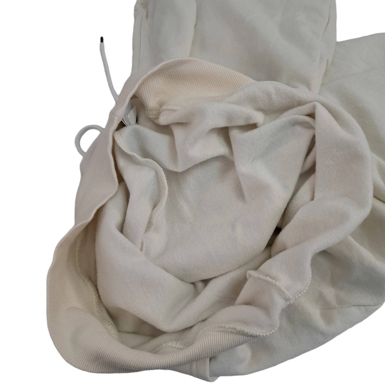 OFF WHITE Felpa con cappuccio North Face donna piccola avorio morbida felpa logo nordico pullover