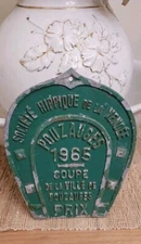 Vintage 1965 FRENCH EQUESTRIAN Riding Award Medal Prize Plaque Pouzauges France