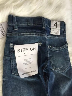 NWT Boys PD&C Paper Denim & Cloth Stretch Straight Jeans Ethan  Size 4 REG $50