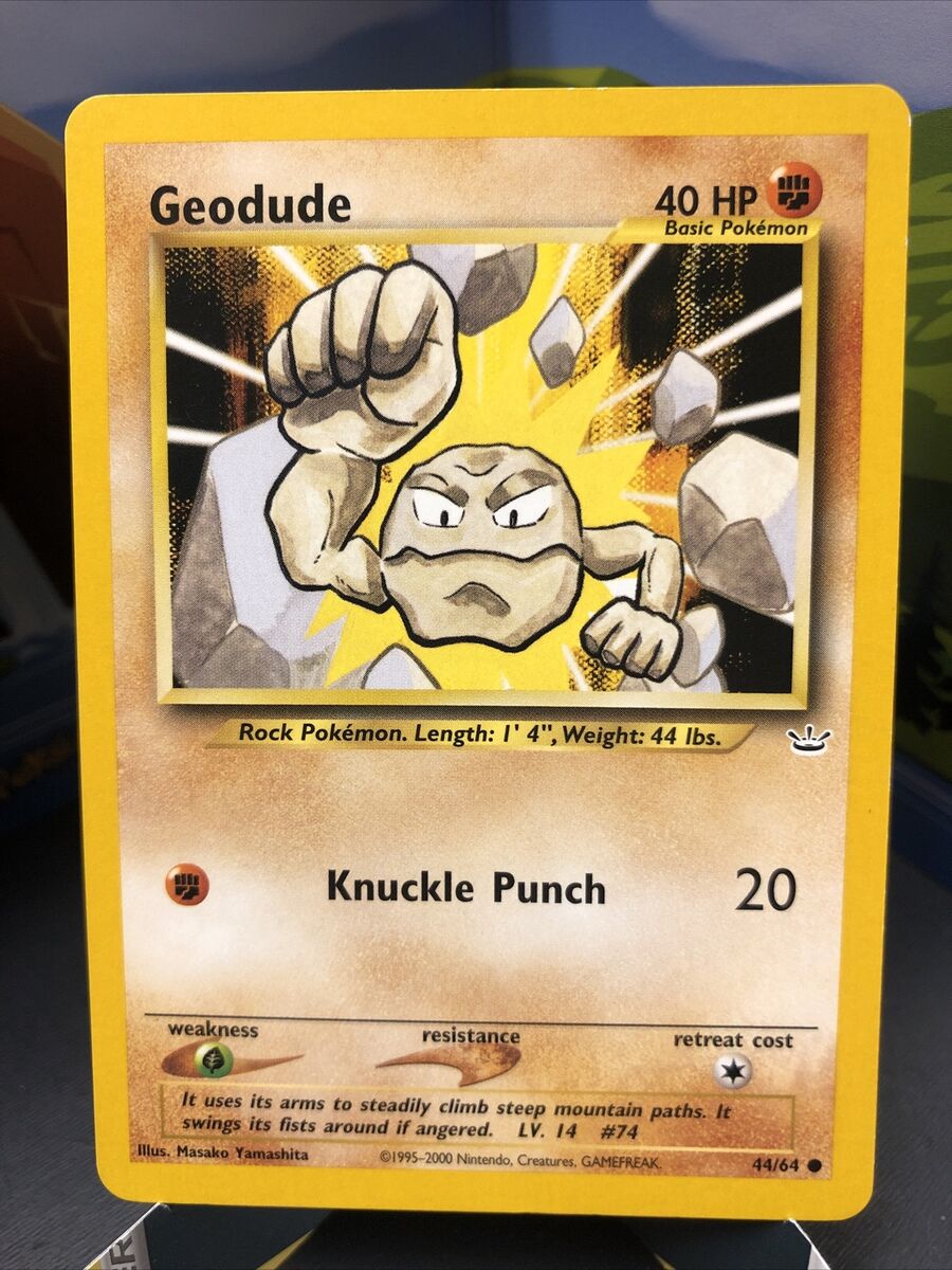ERROR* Ink Dot Geodude 44/64 Neo Revelation Pokemon Card LP ERROR* Ink Dot Geodude 44/64 Neo Revelation Pokemon Card LP