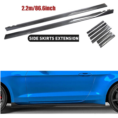 Carbon Fiber Side Skirt Extensions Rocker Panel Splitter For 3 series F30 M3