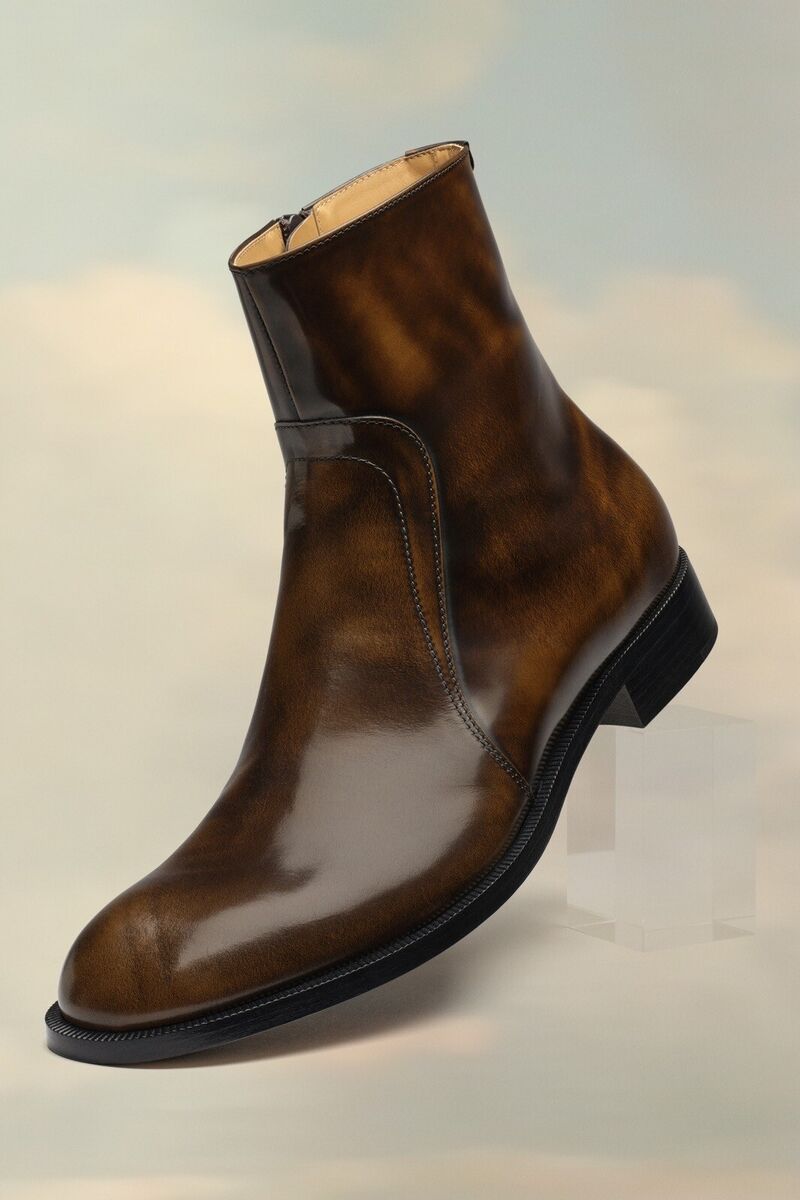 Maison Margiela Waxed Leather Nutmeg zip up Mens BOOTS 46 | eBay Maison Margiela Waxed Leather Nutmeg zip up Mens BOOTS 46 | eBay