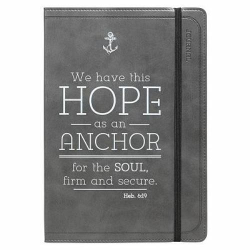 Journal LuxLeather Black Hope/Anchor by Christian Art Gifts (2014