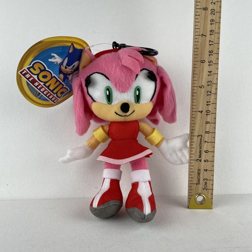 Amy Rose Plushie Sonic The Hedgehog Keychain Belt Purse Bag Charm 7" NEW - Picture 4 of 10