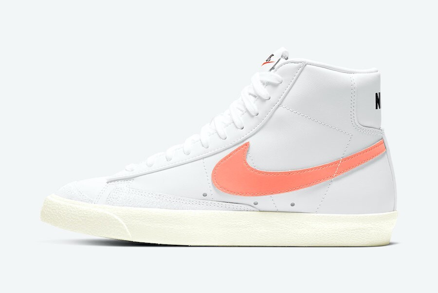 24−25 ノッティンガム・フォレス 10 番 ホワイト Nike Blazer Vintage Mid 77 White Atomic Pink Hyper Crimson