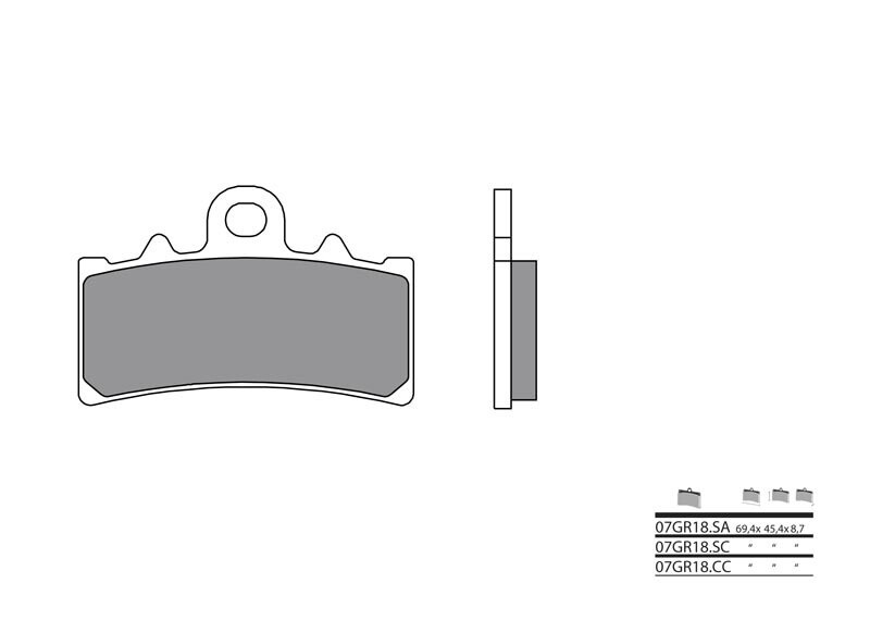 Plaquettes frein moto avant BREMBO pour sécuriser vos trajets en BMW GS 310