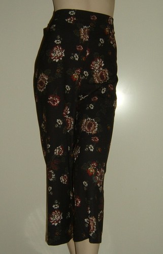 PANTALONI DONNA MARRONE FIORI TAGLIA 50 AMARILLYS TAGLIE FORTI LEGGI LE  MISURE | eBay