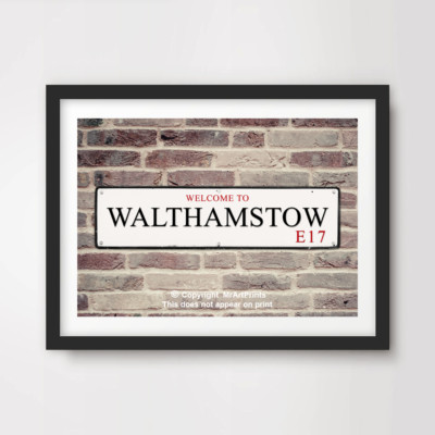 WALTHAMSTOW E17 London Postleitzahlengebiet KUNSTDRUCK Poster District Borough Schild Wand