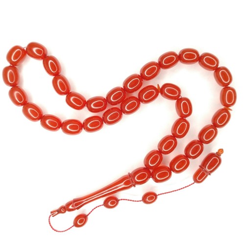 Handmade Turkish Prayer Beads SIKMA Kehribar Tesbih Amberoid Tasbih Misbaha 101 - Picture 9 of 12