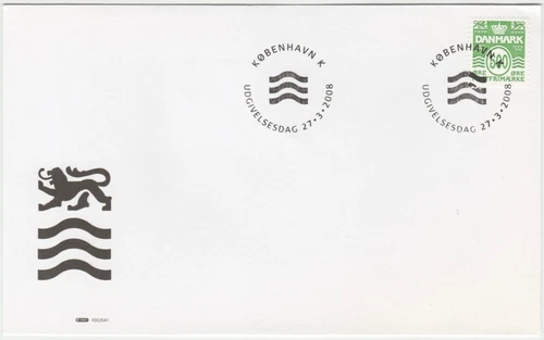 Denmark FDC 2008, Wavy Lines Centenary, mint